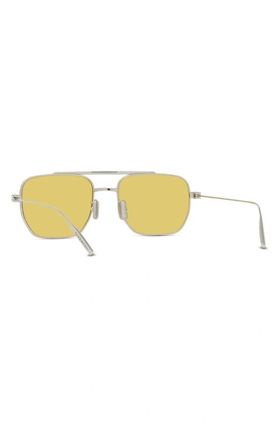 Shop Givenchy Gv Speed 51mm Geometric Sunglasses In Shiny Palladium / Roviex