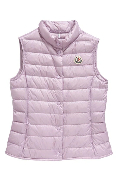 Shop Moncler Kids' Liane Quilted Down Puffer Vest In Purple