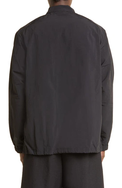Shop Y-3 Logo Recycled Nylon Coach's Jacket In Black