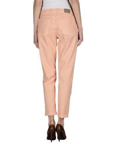 Shop Tru Trussardi Casual Pants In Salmon Pink