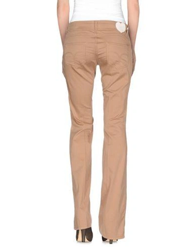 Shop Twinset Casual Pants In Khaki