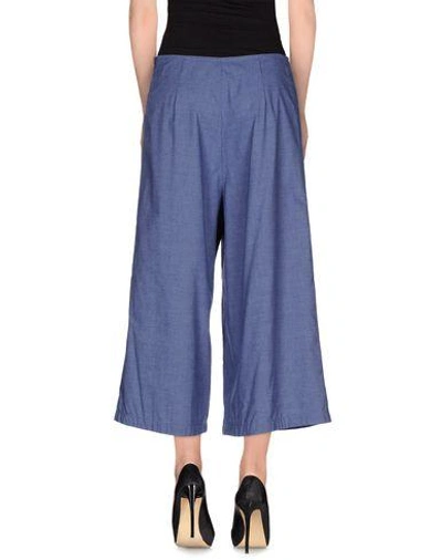 Shop Erika Cavallini Cropped Pants & Culottes In Blue