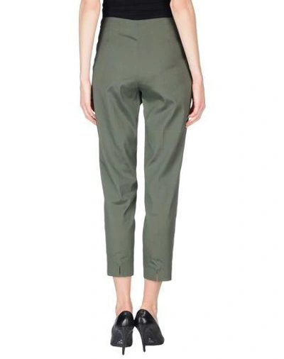 Shop Piazza Sempione Casual Pants In Military Green