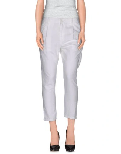Zucca Cropped Pants & Culottes In White
