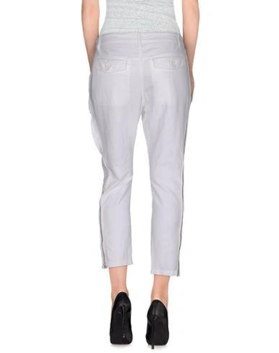 Shop Zucca Cropped Pants & Culottes In White