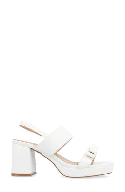 Shop Journee Collection Brookan Platform Sandal In White