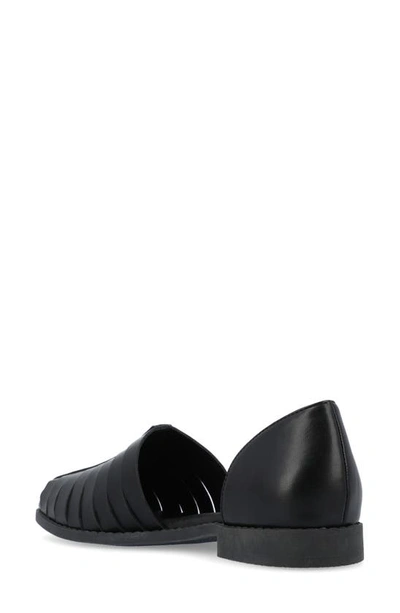 Journee Collection Tru Comfort Anyah Vegan Leather Flat In Black