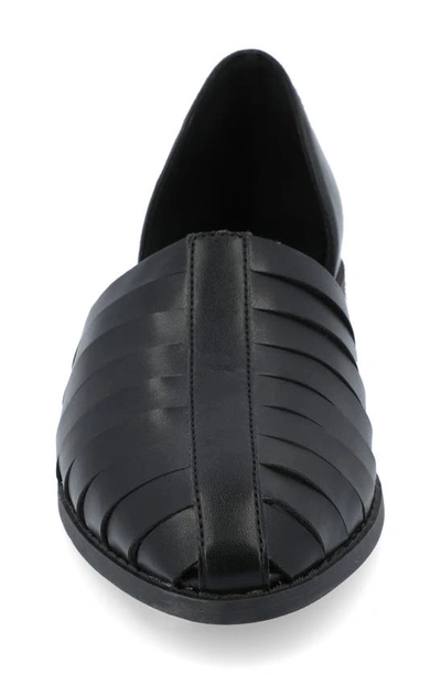 Journee Collection Tru Comfort Anyah Vegan Leather Flat In Black