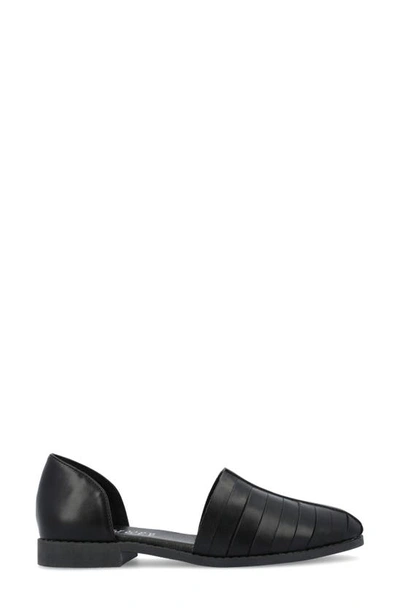Journee Collection Tru Comfort Anyah Vegan Leather Flat In Black