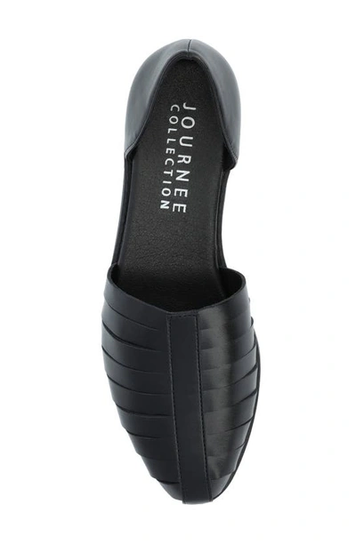 Journee Collection Tru Comfort Anyah Vegan Leather Flat In Black
