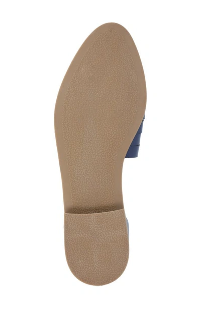 Journee Collection Tru Comfort Anyah Vegan Leather Flat In Blue