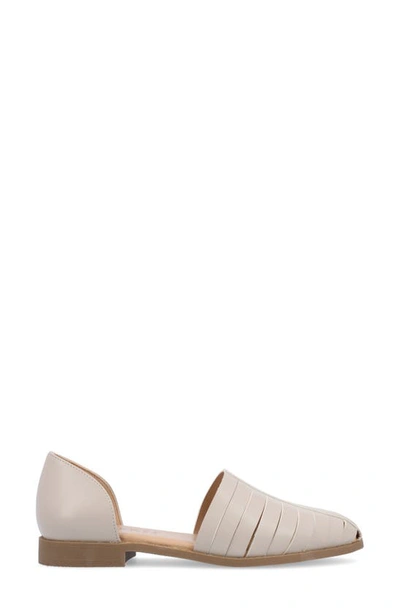 Journee Collection Tru Comfort Anyah Vegan Leather Flat In Grey