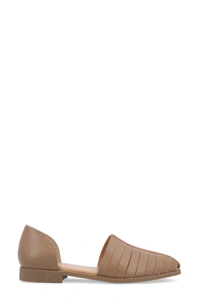 Journee Collection Women's Anyah Caged Two-piece Flats In Taupe