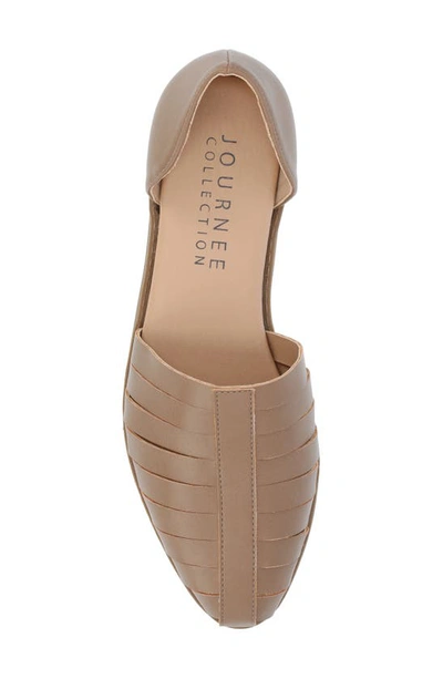 Journee Collection Women's Anyah Caged Two-piece Flats In Taupe