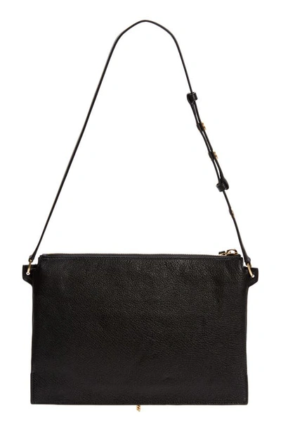 Allsaints Sheringham Leather Shoulder Bag In Black | ModeSens