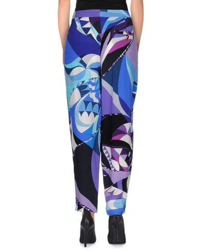 Shop Emilio Pucci Casual Pants In Purple