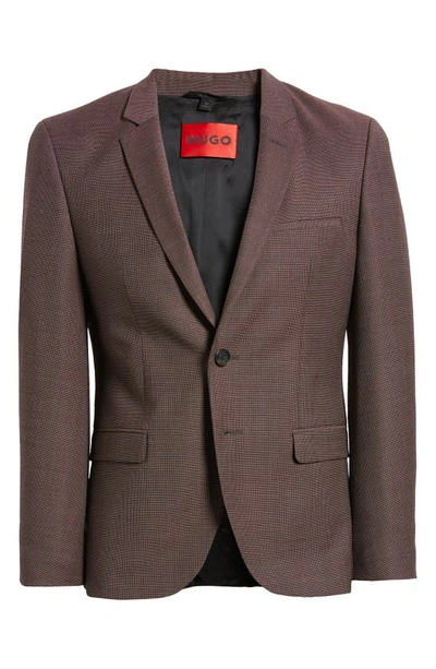 Shop Hugo Boss Arti Stretch Wool Blend Sport Coat In Dark Red