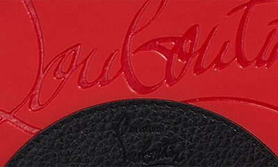 Shop Christian Louboutin Kios Sneaker Sole Leather & Tpu Card Case In Loub Black