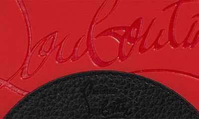 Christian Louboutin Kios Sneaker Sole Leather & Tpu Card Case In Loub Black