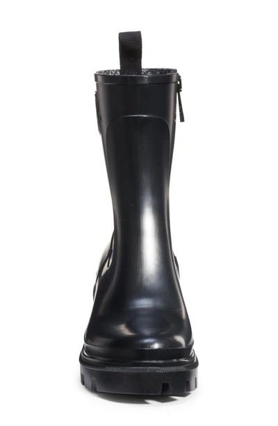 Shop Moncler Loftgrip Block Heel Rain Boot In Black