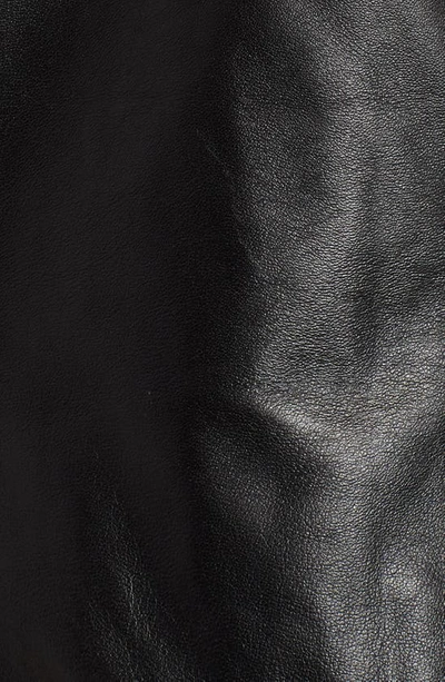 Schott Lambskin Leather Moto Jacket In Black
