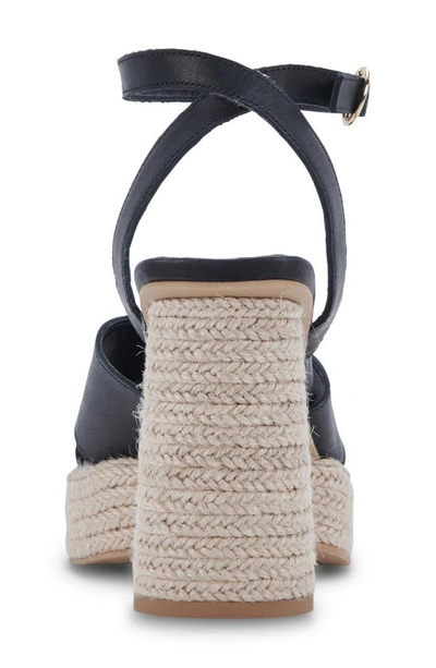 Shop Dolce Vita Arlow Espadrille Platform Sandal In Black Leather