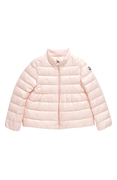 Shop Moncler Kids' Joelle Quilted Down Coat In Pink