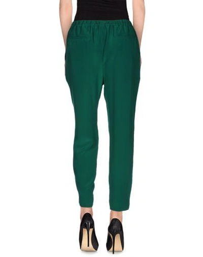 Shop Incotex Casual Pants In Emerald Green