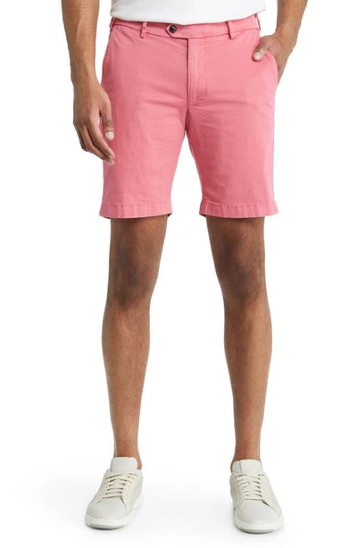 Shop Peter Millar Crown Crafted Concord Stretch Cotton Shorts In Red Pear