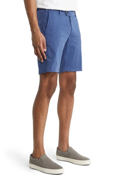 Shop Peter Millar Crown Crafted Concord Stretch Cotton Shorts In Riviera Blue
