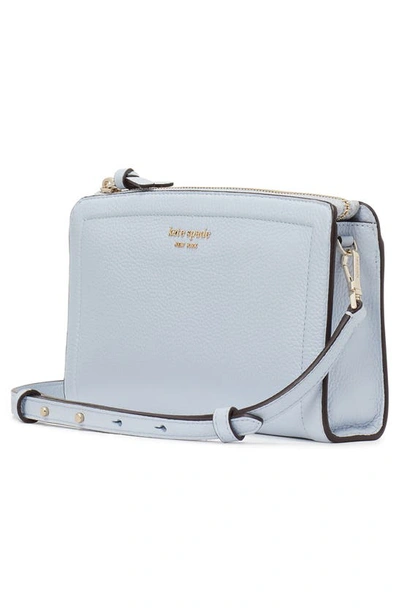 Shop Kate Spade Knott Small Leather Crossbody Bag In Watercolor Blue
