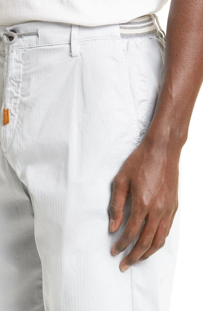 Shop Eleventy Microweave Stretch Cotton Bermuda Shorts In Denim
