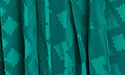 Shop Asos Design Curve Chevron Dobby Midi Dress In Dark Green