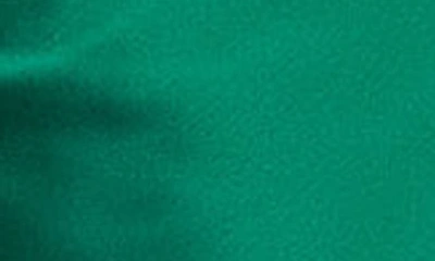 Shop Asos Design One-shoulder Satin Midi Dress In Medium Green
