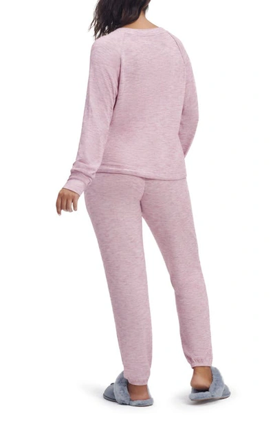 Shop Ugg Gable Brushed Drawstring Pullover & Joggers Lounge Set In Pink Multi Heather