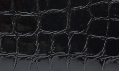 Shop Saint Laurent Midnight Croc Embossed Leather Clutch In Nero