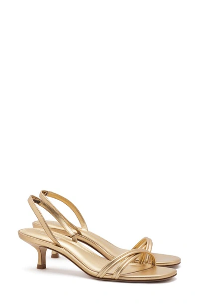 Shop Larroude Mini Annie Sandal In Gold
