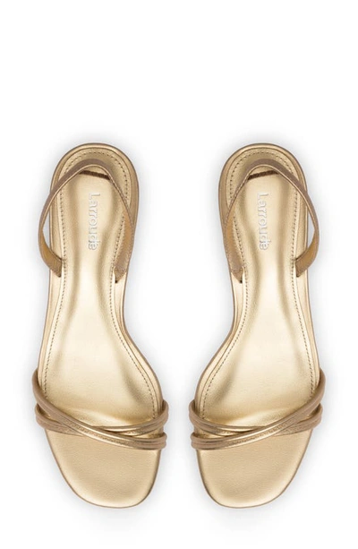 Shop Larroude Mini Annie Sandal In Gold