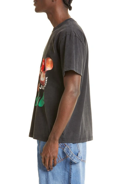 Shop Jw Anderson Bad Apple Oversize Graphic Tee In Charcoal