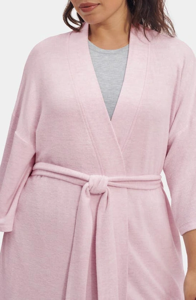 Shop Ugg Monrose Short Robe In Dusty Lilac Heather