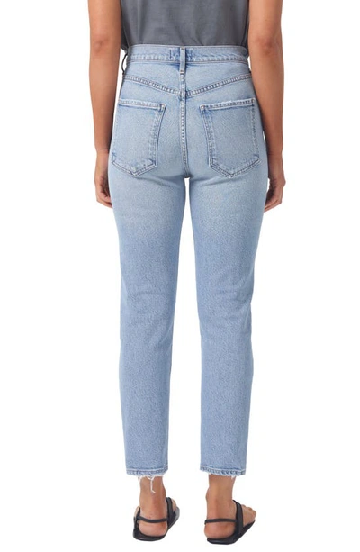 Shop Agolde Riley High Waist Crop Straight Leg Jeans In Dynamic