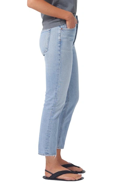Shop Agolde Riley High Waist Crop Straight Leg Jeans In Dynamic