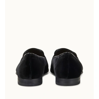 Shop Tod's Loafers In Velvet In Black