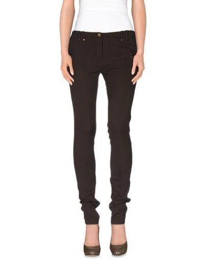 Shop Plein Sud Casual Pants In Dark Brown