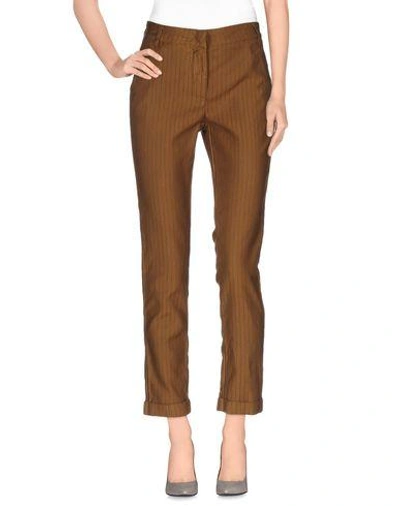 Shop Manila Grace Casual Pants In Camel