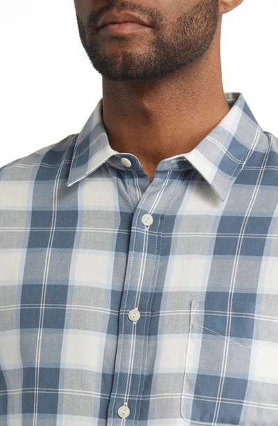 Shop Vince Alps Plaid Classic Fit Button-up Shirt In Night Blue