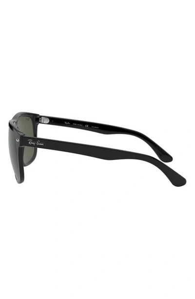 Shop Ray Ban Highstreet 60mm Polarized Flat Top Sunglasses In Black Polarized