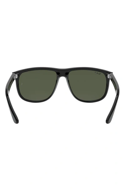 Shop Ray Ban Highstreet 60mm Polarized Flat Top Sunglasses In Black Polarized