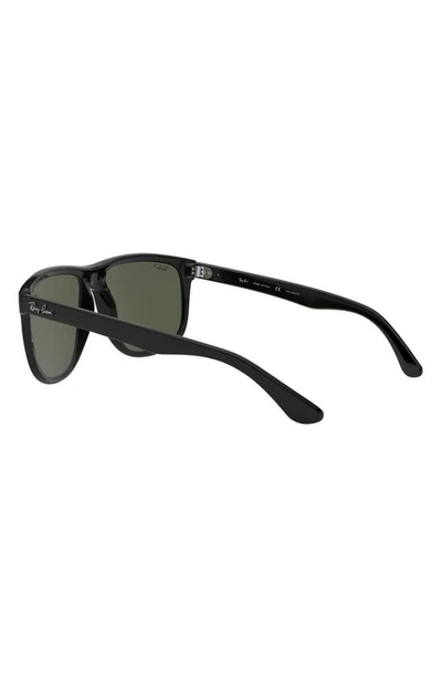 Shop Ray Ban Highstreet 60mm Polarized Flat Top Sunglasses In Black Polarized