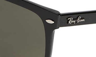 Shop Ray Ban Highstreet 60mm Polarized Flat Top Sunglasses In Black Polarized